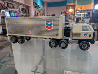Vintage 1978 Tonka Chevron Mini Semi Truck Trailer USA Toy