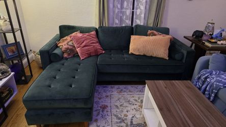 All Modern Emerald sofa with chaise