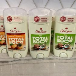 Old Spice Whole Body Deodorant Aluminum Free Stick, Fiji or Mandarin+Sandalwood Deodorant, 3 oz. New