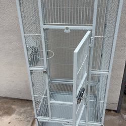 Tall Bird Cage On Wheels
