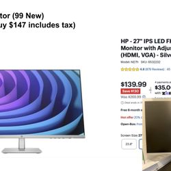 27” HP Monitor