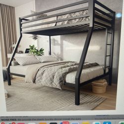 Bunk Bed Frame  And full size and a twin size mattress