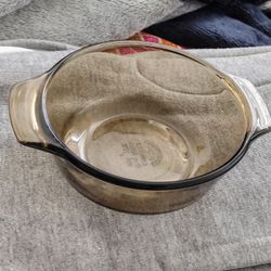 L'Ovenware Vintage Amber Glass Casserole 