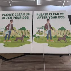 Please Clean Up After Dog Signs 