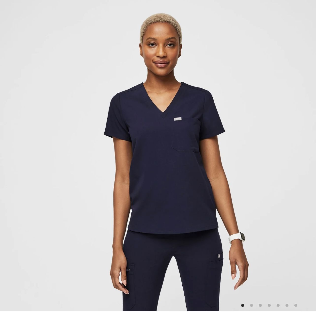 (Figs)Catarina One-Pocket Scrub Top Navy Blue XS