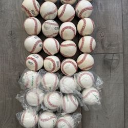 Total 3 Genuine Leather Baseballs