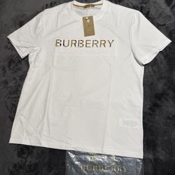 White Burberry t-shirt size Large Read Description 