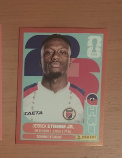 DERRICK ETIENNE JR. 2026 Panini FIFA World Cup Sticker RED BORDER #HAI15 Haiti