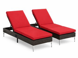 ☀️ BRAND NEW Outdoor Patio Chaise Lounge Set (2-Pack)