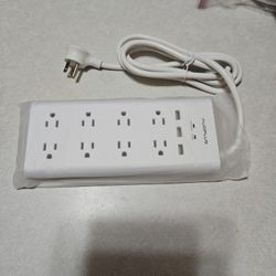 Auoplus 8 Outlet +3 USB Surge Protector