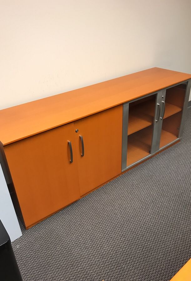 Side table with glass