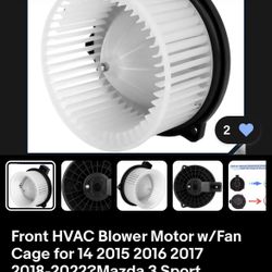 Blower Motor Mazda 3 2017-2022