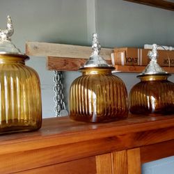 Vintage Glass Canisters 