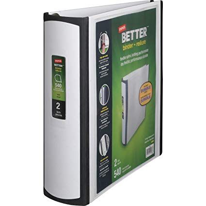 Staples 2 inch binders