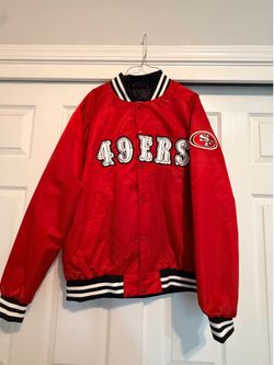 San Francisco 49ers red varsity jacket