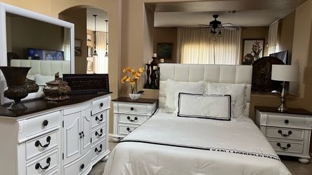 Queen size bedroom set with new mattress
