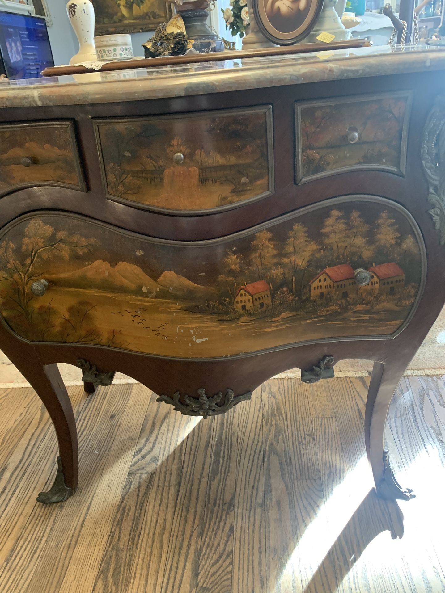 French Marble Top Commode (Bombay Chest)