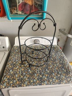 19" tall nice metal serving tray