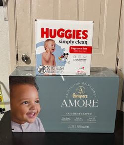 Pampers Amore & Huggies Wipes bundle