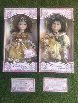 Vintage Limited Edition Christina Collection Porcelain Doll by Christina Verdi $10 For Both