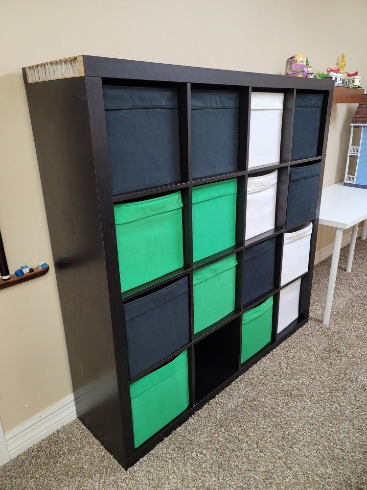 Ikea Storage Shelf With Bins for Sale in Chandler, AZ OfferUp