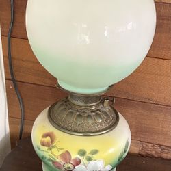 Vintage Hand Painted Electric Lamp