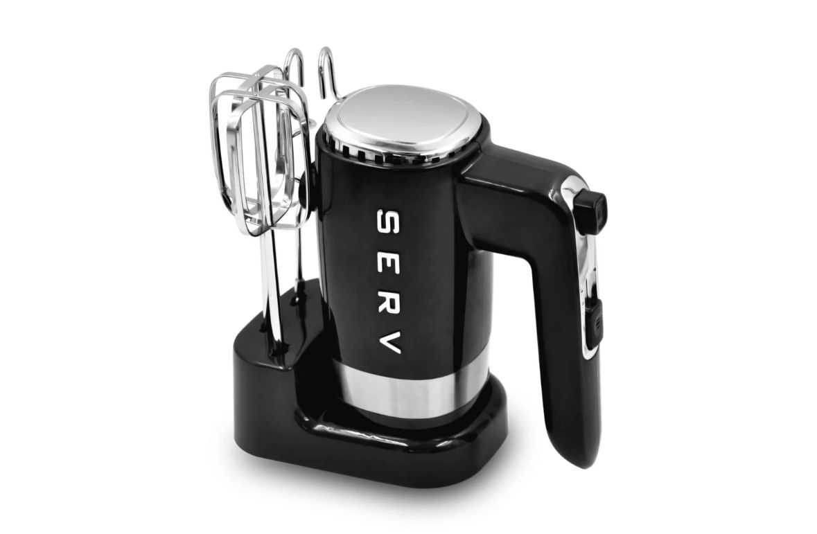 Retro Serv 5-Speed Electric Hand Mixer, 300W Midcentury-Inspired Handheld Mix