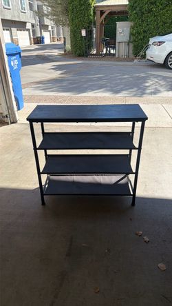 Black 4-Tier shoe rack
