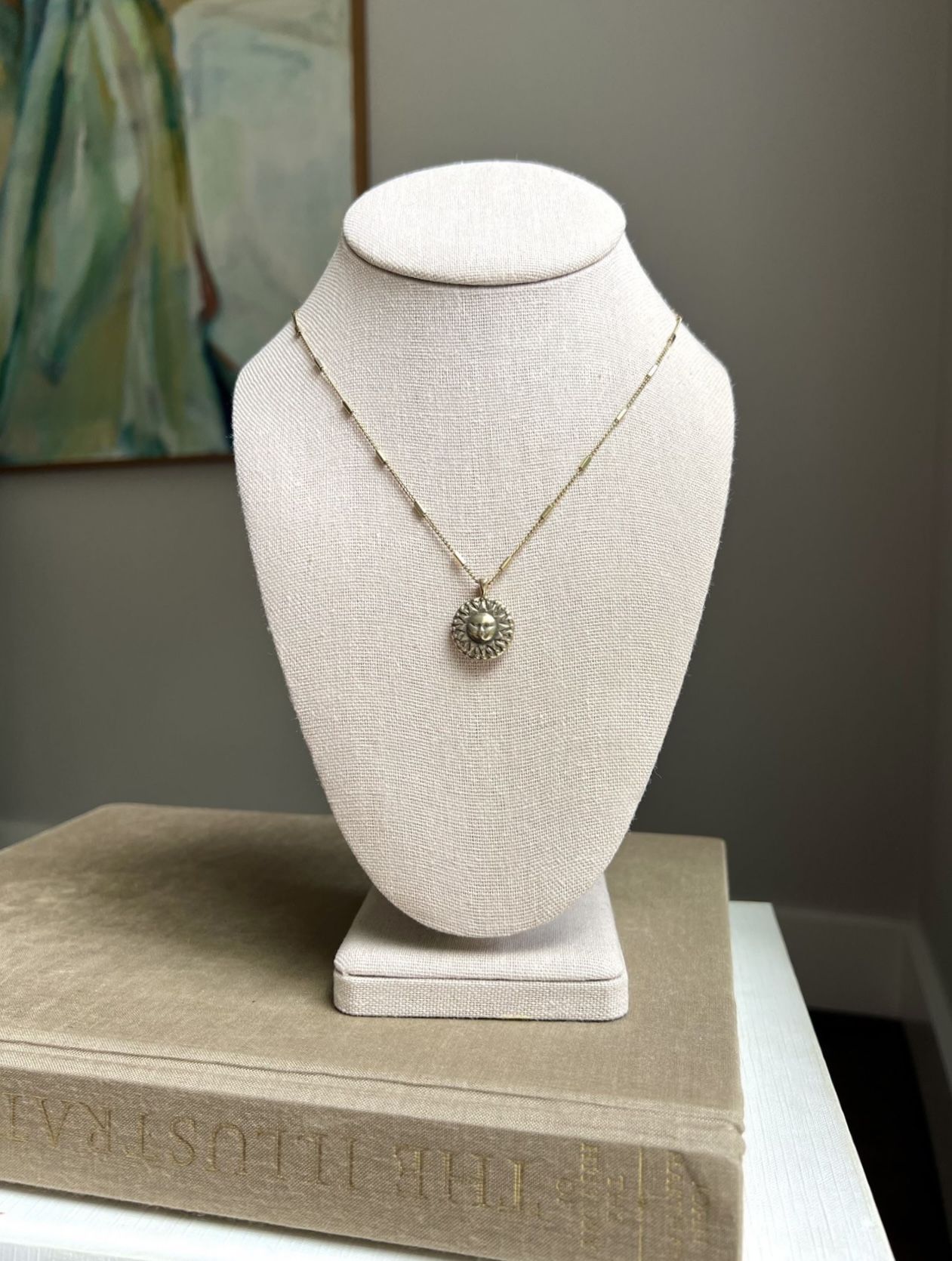 Celestial Sun Pendant Necklace ( firm on price )