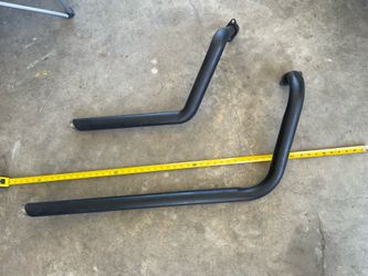Black Slash Exhaust Pipes Mufflers For Honda Shadow 1100 VT1100C Sabre Spirit