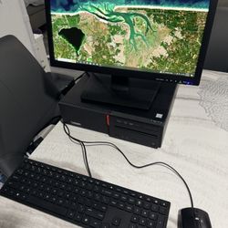 Lenovo desktop / Intel i5/ 8gb ram/ 512db Ssd/ Win 10 pro/ WiFi/ Monitor 20” FHD/Keyboard and Mouse