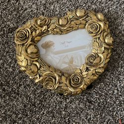 Golden Heart Picture Frame