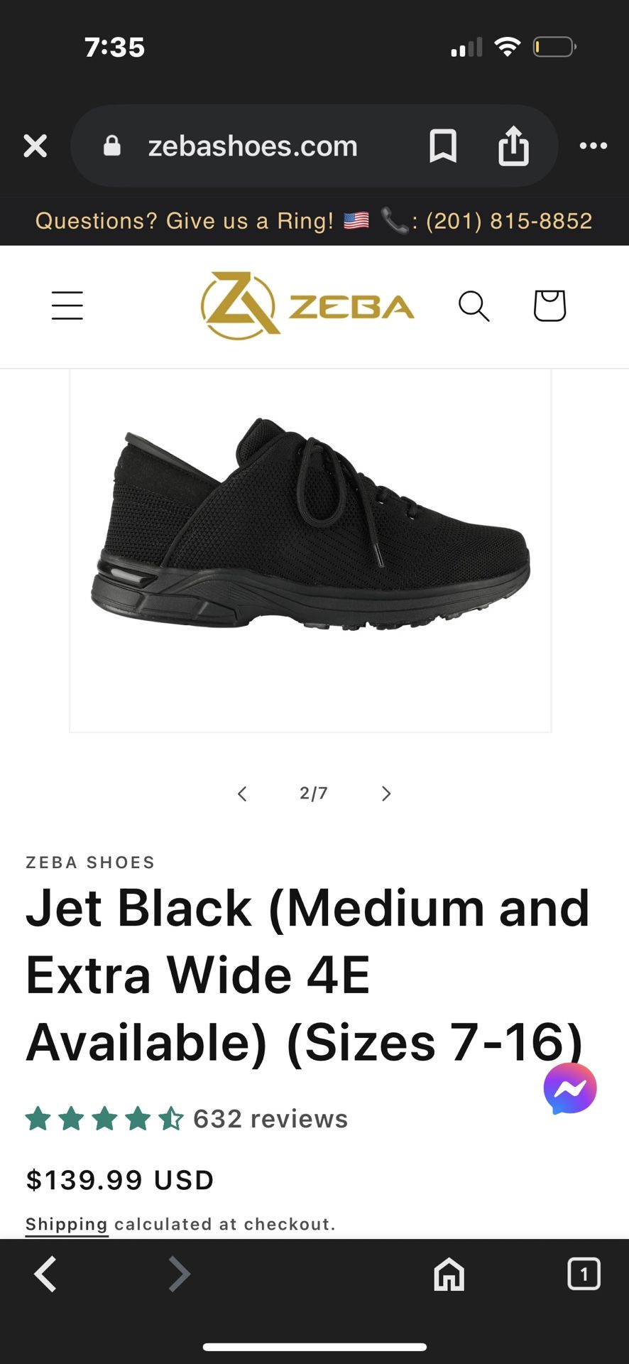 Brand New Men’s Zeba Jet Black Shoes