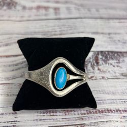 MEXICO 925 LATCHED BANGLE TURQUOISE BRACELET 46 grams