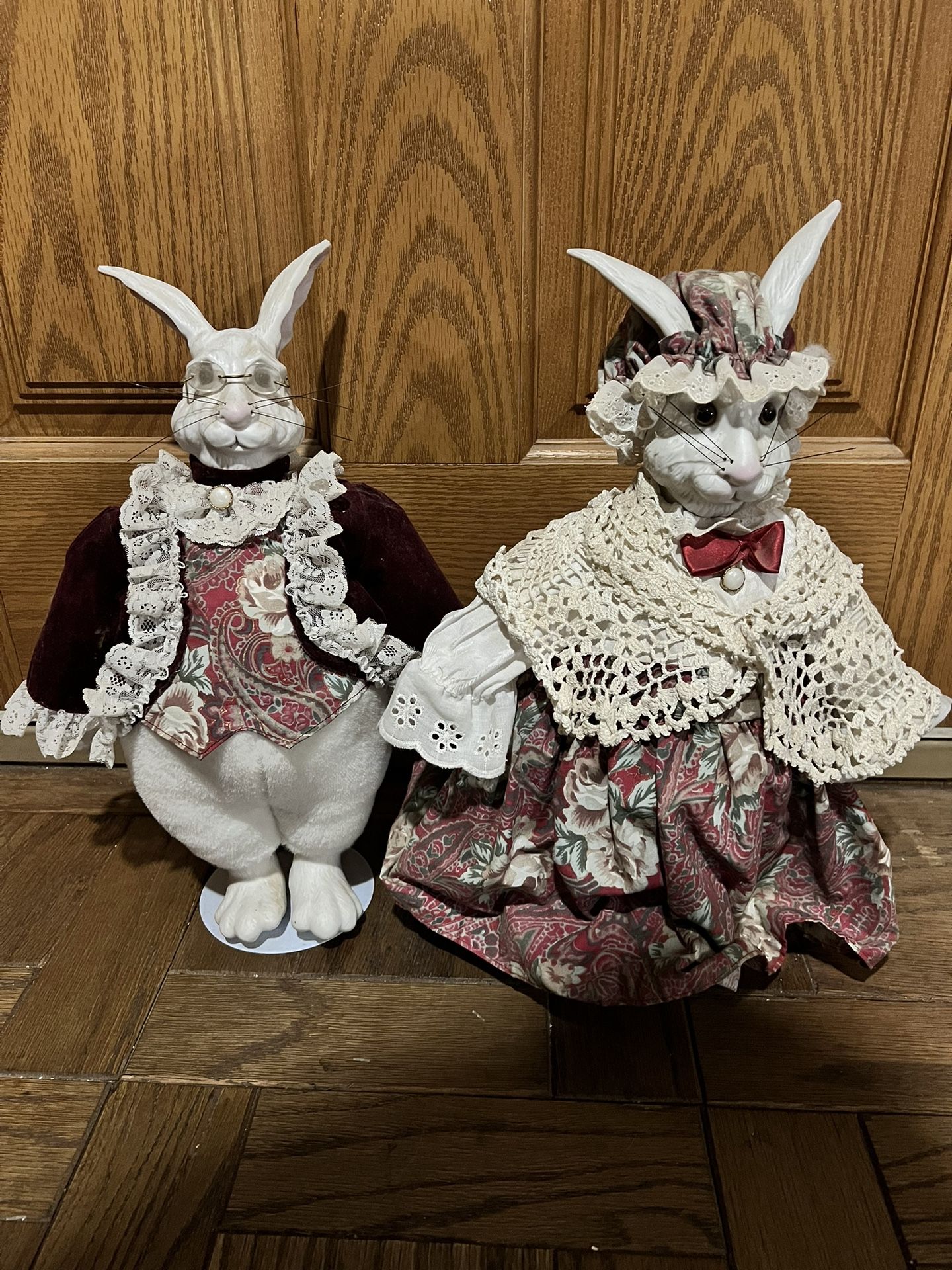 Mr And Mrs Bunny Vintage Set