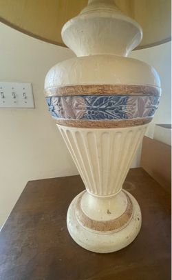 Vintage Ceramic Urn Floor and Table Lamp Set