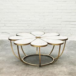 Anthropologie Marble Daisy Coffee Table