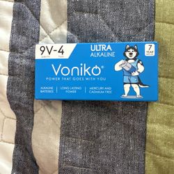 New Voniko 9V-4 Ultra Alkaline Batteries