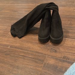 Black Suede Type Heels 