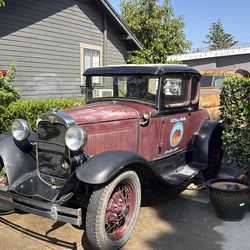 maroon 1931 Ford Model A Coupe maroon