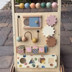 Wooden Baby Activity Push Walker