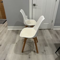 Contemporary White Chairs (2)
