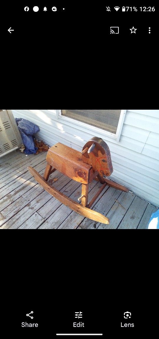 Solid Wood Rocking Horse
