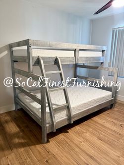 Twin bunk bed and mattress