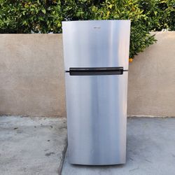 3MONTHS WARRANTY 28X29X68 WHIRLPOOL FRIDGE 18CUFT SILVER 
