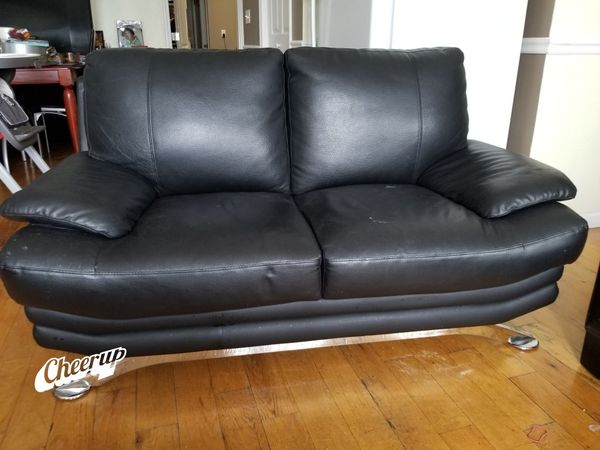 Black Corinthian Leather Sofas 2 Seater And 3 For In Jersey City Nj Offerup