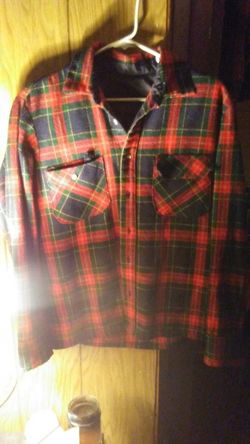 Large Wool plaid button up.