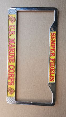Semper Fi Marine Corps License Plate Frame
Vintage 
Great condition