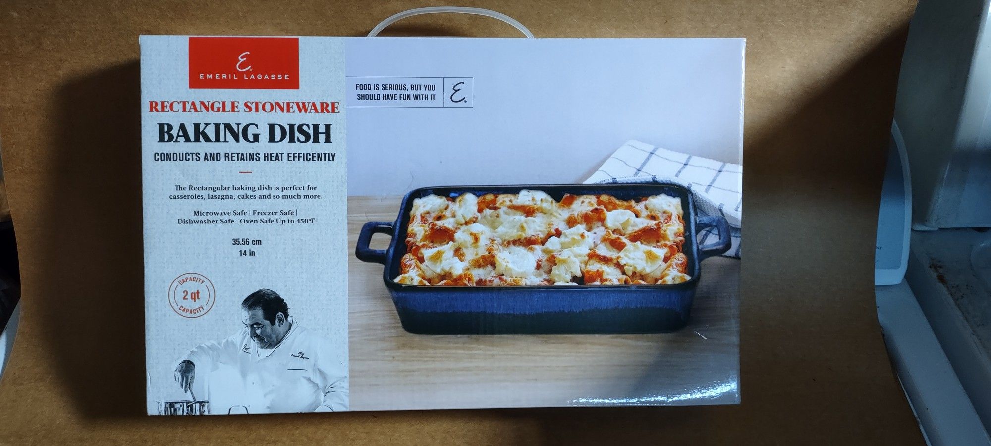 Emeril Lagasse Rectangle Stoneware 2 Qt Baking Dish