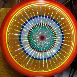 Buddhist Buddhism Hindu Decoration LED Spinning Halo Light